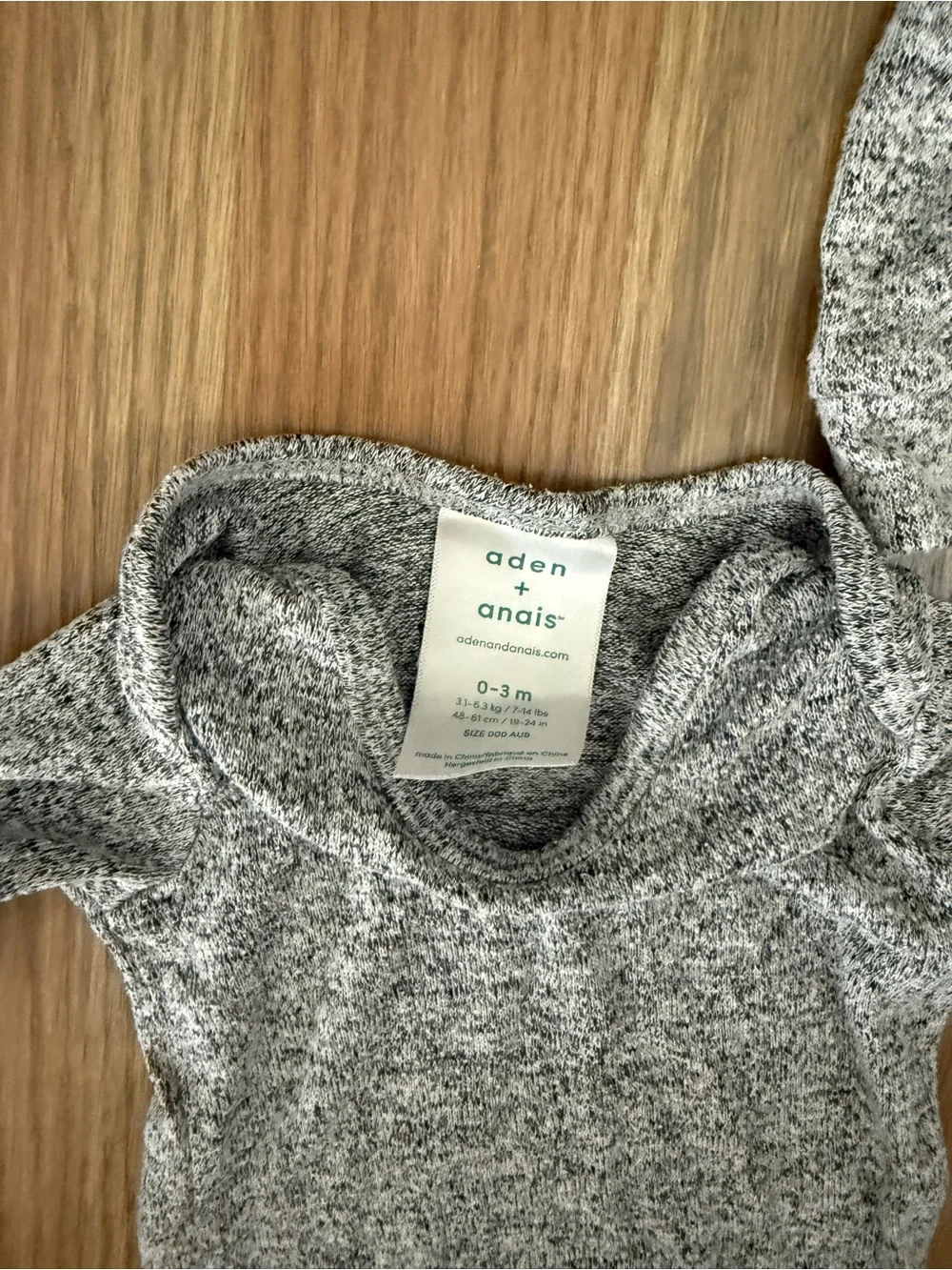 aden + anais Heather Gray Infant Gown and Knot Hat Set